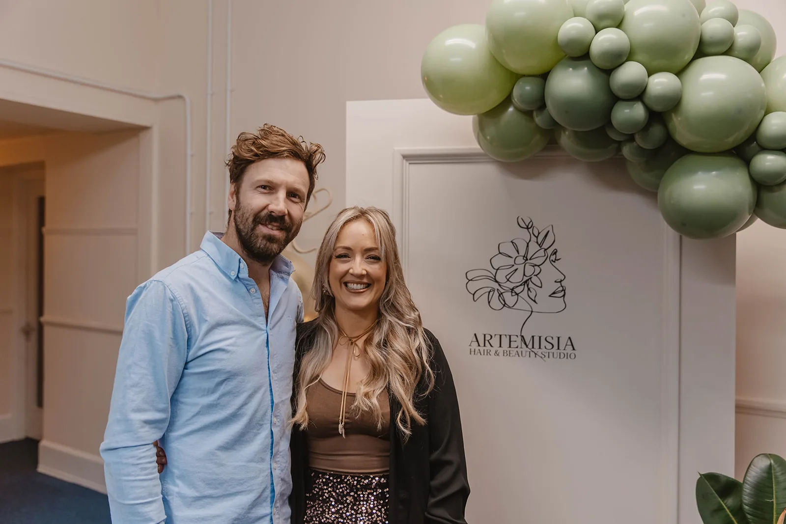 Madeleine Hewitt with Jonny at the Artemisia launch