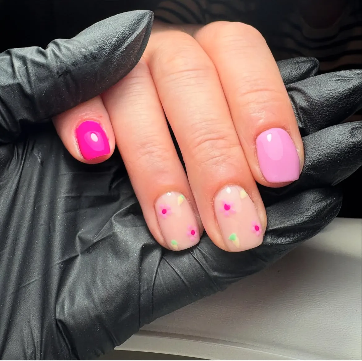 Pink nail art by Emma’s Nail Room